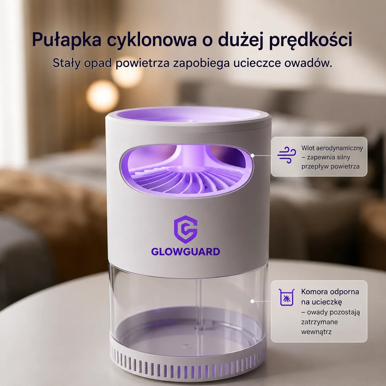 Glow Guard w sypialni