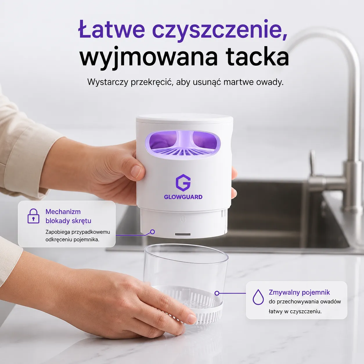 Glow Guard w kuchni i salonie